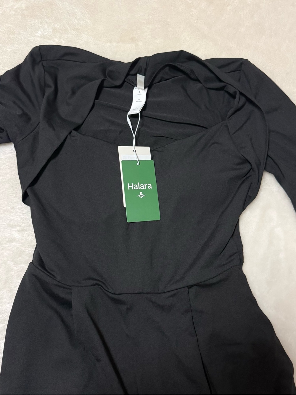 HALARA Black Square-Neck Long-Sleeve Jumpsuit - Picture 4 of 4